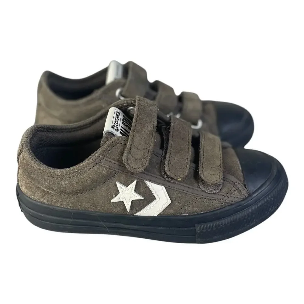 Converse Star Player 76 Suede Brown Easy On Sneakers Youth Size -11